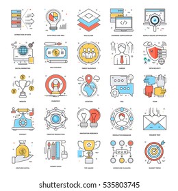 Flat Color Line Icons 10