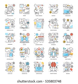 Flat Color Line Icons 16