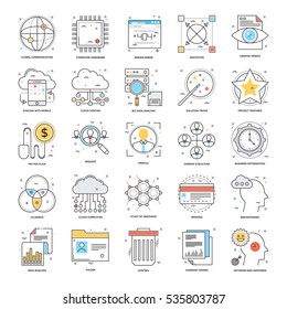 Flat Color Line Icons 18