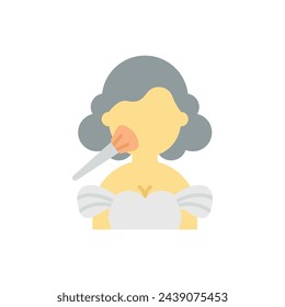 Flat color Make Up vector icon