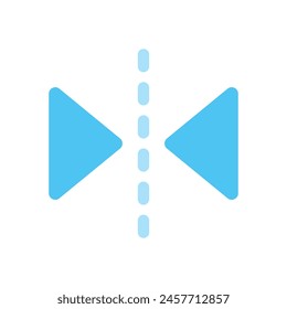 Icono de Vector de espejo de color plano