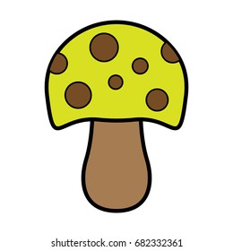 flat color mushrooms icon