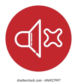 flat color mute icon 