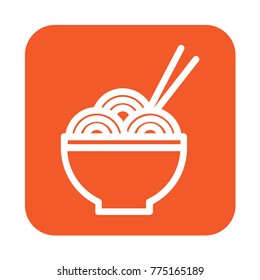 Flat color noodle icon