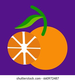 flat color orange icon
