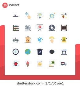 Flat Color Pack of 25 Universal Symbols of key; marketing; financial; seo; marketing Editable Vector Design Elemeants