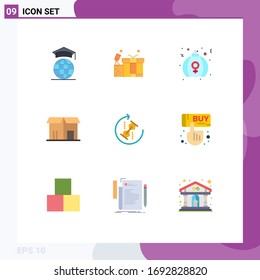 Flat Color Pack of 9 Universal Symbols of puzzle; sale; day; market; women Editable Vector Design Elements
