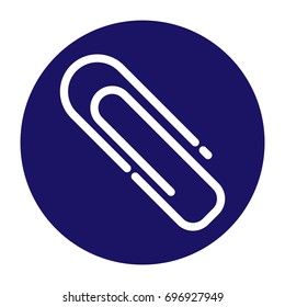 flat color paperclip icon 