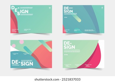 Plantillas de fondo abstracto del cartel del color plano