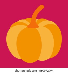 flat color pumpkin icon