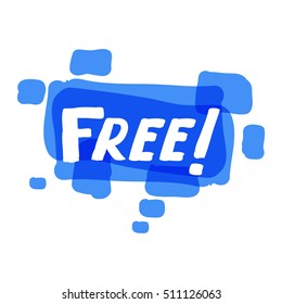 Flat color rectangle design free sale stickers. Vector illustrations for online shopping, product promotions, website and mobile website badges, ads, print material.