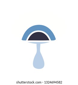 flat color retro cartoon of a crying eye