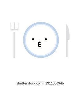 dibujos animados retro de color plano de una placa de cena
