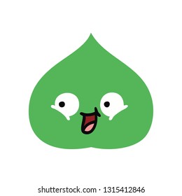 flat color retro cartoon of a expressional leaf