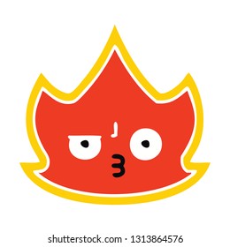 dibujos retro a color plano de un incendio