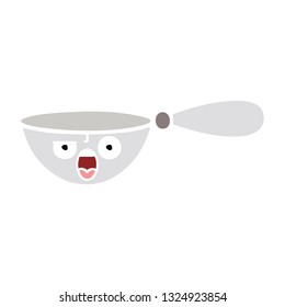flat color retro cartoon of a measuring spoon