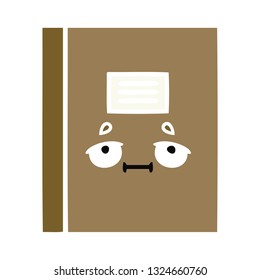 Flachfarben-Retro-Cartoon eines Notebooks