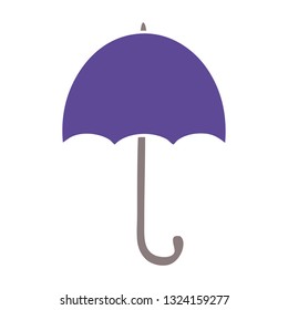 flat color retro cartoon of a open umbrella