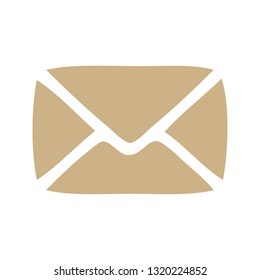 flat color retro cartoon of a paper envelope