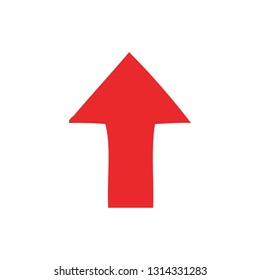 flat color retro cartoon of a pointing arrow