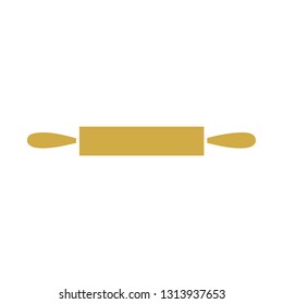 flat color retro cartoon of a rolling pin