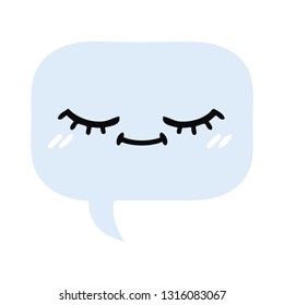 flat color retro cartoon of a speech bubble