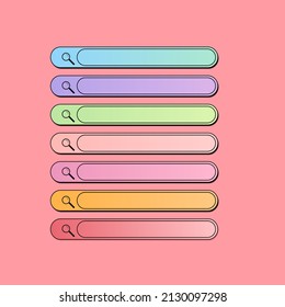 Conjunto de iconos de búsqueda de color plano