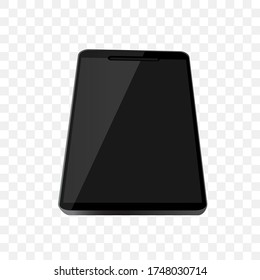 Flaches, farbiges Schleudern von Vektorgrafiken Modernes Smartphone mit transparentem Hintergrund
