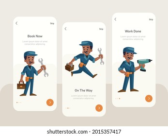 	
Flat color splash screen design for mobile apps