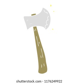 flat color style cartoon axe