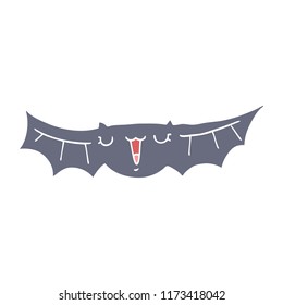 flat color style cartoon bat