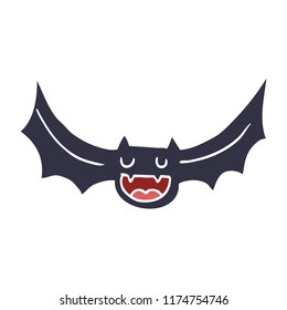 flat color style cartoon bat