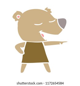 oso de dibujos animados de color plano