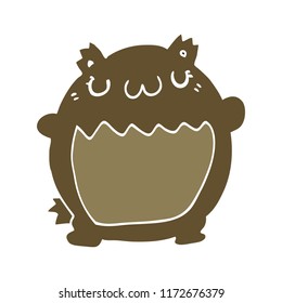 flat color style cartoon bear