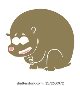oso de dibujos animados de color plano