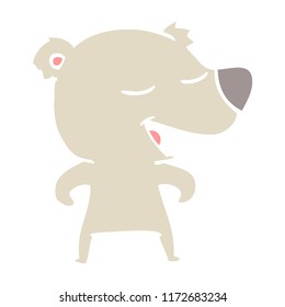 oso de dibujos animados de color plano