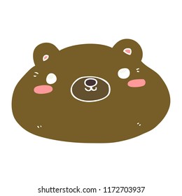 flat color style cartoon bear