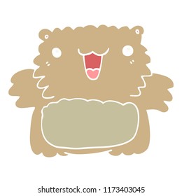 oso de dibujos animados de color plano