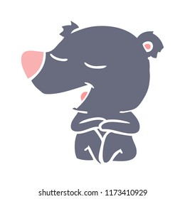 oso de dibujos animados de color plano