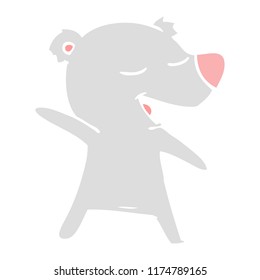 oso de dibujos animados de color plano