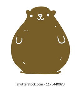 oso de dibujos animados de color plano