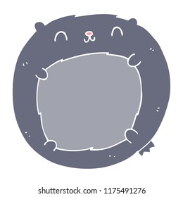 flat color style cartoon bear