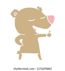 oso de dibujos animados de color plano