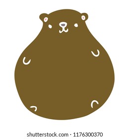 oso de dibujos animados de color plano