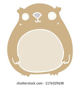 flat color style cartoon bear