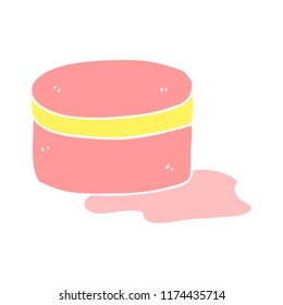 flat color style cartoon beauty lotion tub