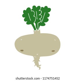 flat color style cartoon beetroot