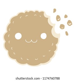 flat color style cartoon biscuit