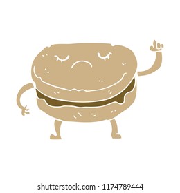 flat color style cartoon biscuit
