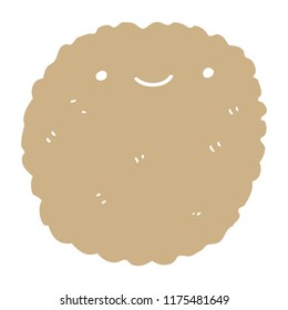 flat color style cartoon biscuit